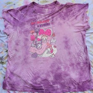 Hot Topic Tie-Dye Sanrio Kuromi Melody T-Shirt (Plus Size)